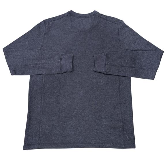 NWT Eddie Bauer Men's Favorite Ultrasoft Thermal Henley Heather Navy Size L Tall - Picture 3 of 9